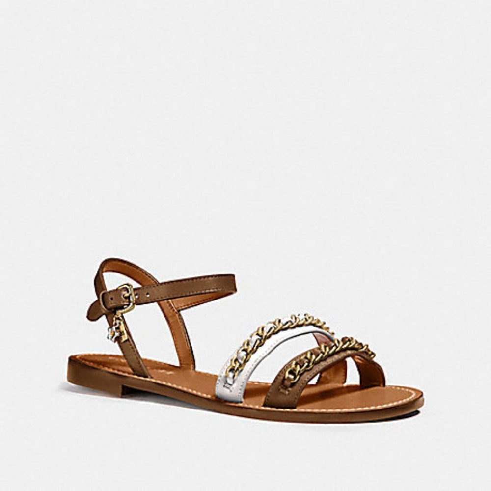 Coach chain strap sandal